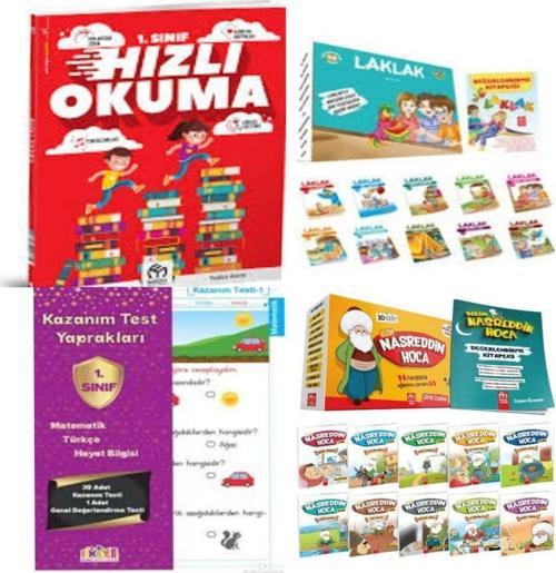 Laklak Hikaye Serisi+ Bizim Nasreddin Hoca Ve 1. Sınıf Hızlı Okuma +Kazanım Yaprak Test