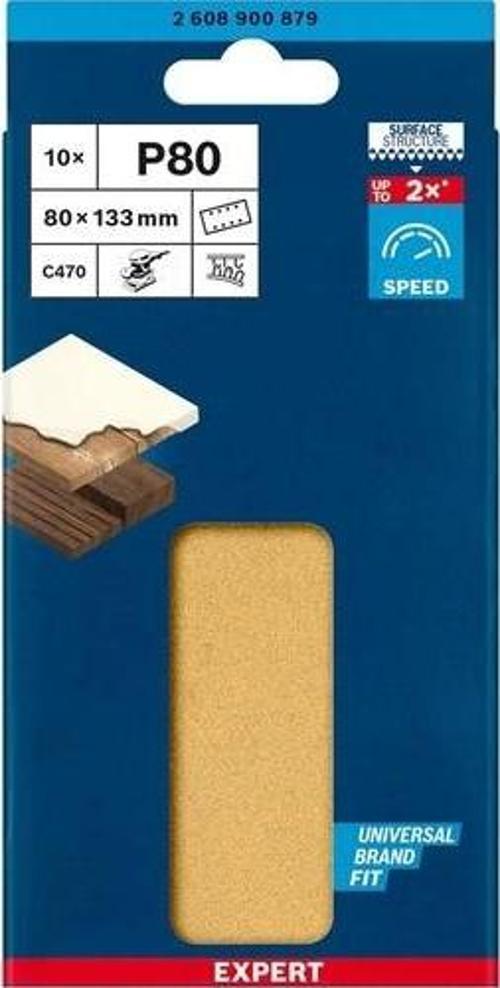 Expert C470 Zımpara Kağıdı 80X133MM 80 Kum 8 Delik 10LU