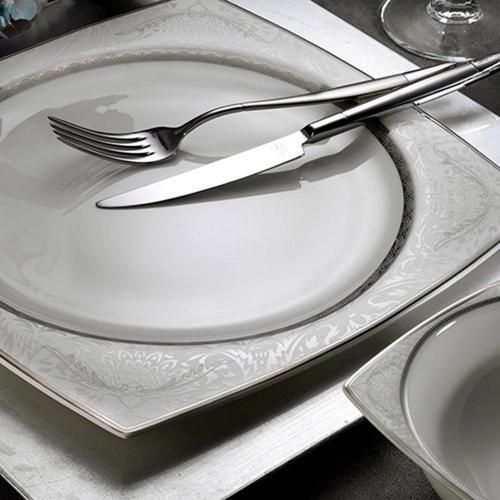AR 31016 Square Bone Porselen 60 Parça Yemek Takımı