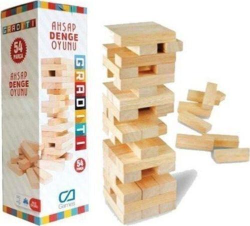 Graditi Ahşap Denge Oyunu Jenga Küçük Boy 54 Parça Caahs-10008