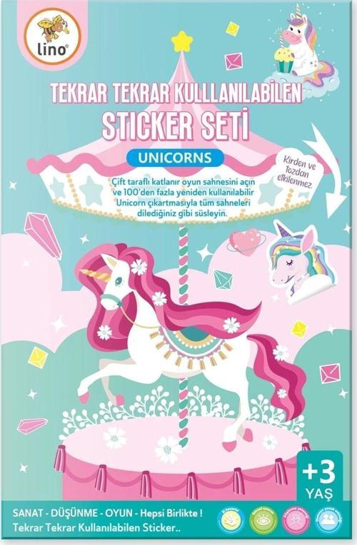 Tekrar Tekrar Kullanılabilen Sticker Seti Unicorns Ls-402