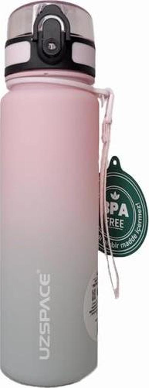 Uzspace Tritan Su Matarası 500ML VGN3026 Pink-Grey