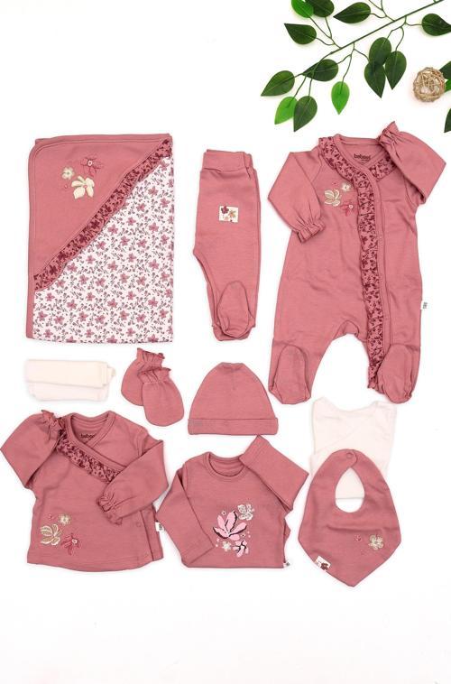 Kız Bebebek Yenidoğan Dantelli 10 Lu Hastane Çıkışı STL6672