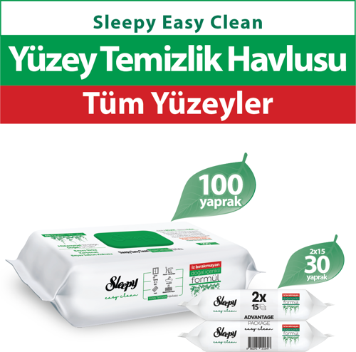 Easy Clean Yüzey Temizlik Havlusu 100+2x15 (130 Yaprak)
