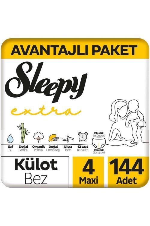 Extra Günlük Aktivite Avantajlı Paket Külot Bez 4 Numara Maxi 144 Adet