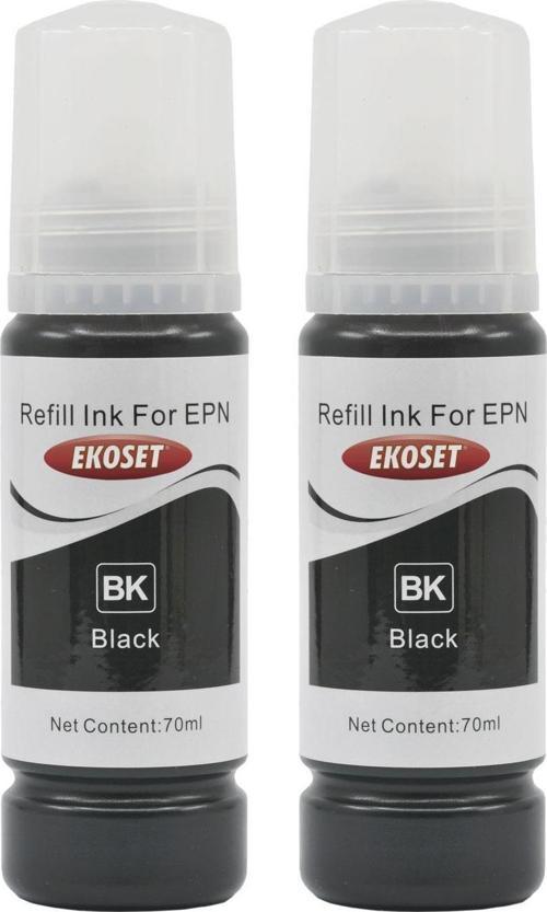 Epson 103 EcoTank L1210 L1250 Uyumlu Siyah Muadil Mürekkep 2'li set 70ml