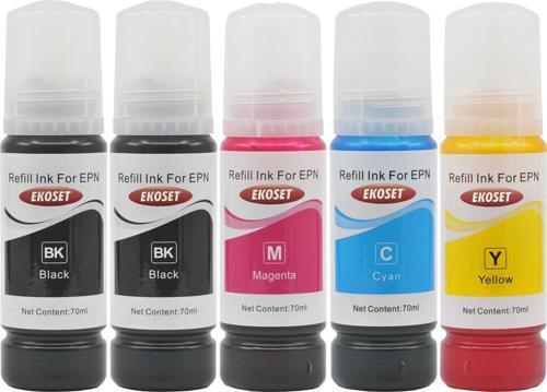 Epson 103 L1210 L1250 L3210 L3211 Uyumlu Muadil Mürekkep 70ml 5 adet