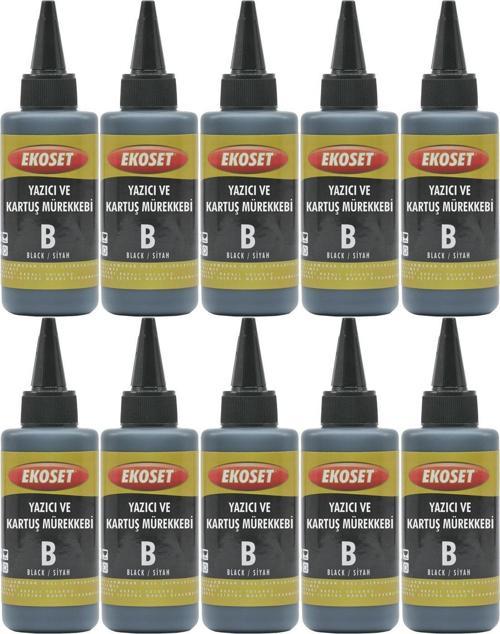 Epson L3256 L5290 L5296 Siyah Muadil Mürekkep 100ml 10'lu set