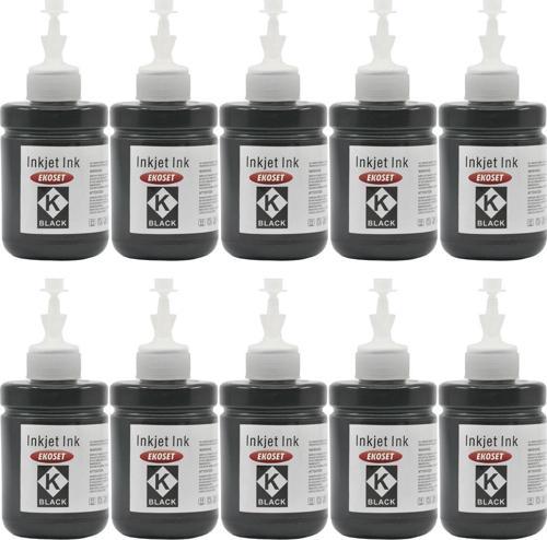 Epson L605 L655 L1455 uyumlu Siyah Muadil Mürekkep 10lu set 140ml