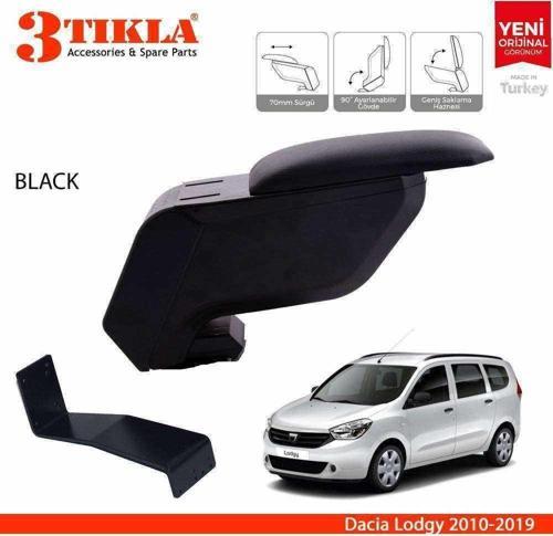 Dacia Lodgy 2010-2019 Delmesiz Çelik Ayaklı Siyah Kolçak Kol Dayama