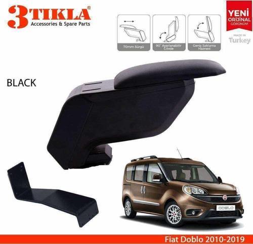 Fiat Doblo 2010-2019 Delmesiz Çelik Ayaklı Siyah Kolçak Kol Dayama
