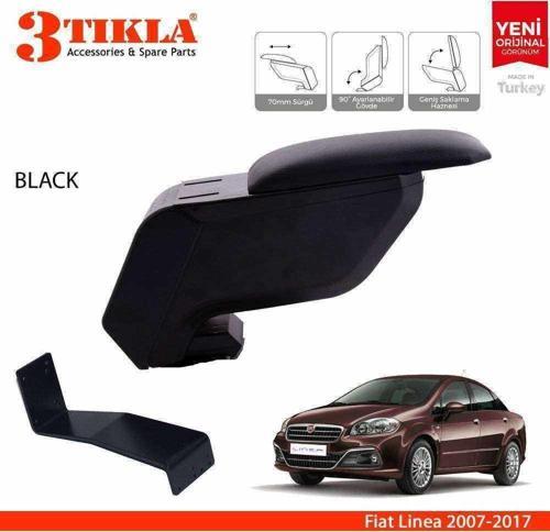Fiat Linea 2007-2017 Delmesiz Çelik Ayaklı Siyah Kolçak Kol Dayama