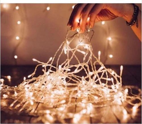 10 Metre Fişli Şeffaf Kablolu Günışığı 100 Ledli Peri Led Animasyonlu