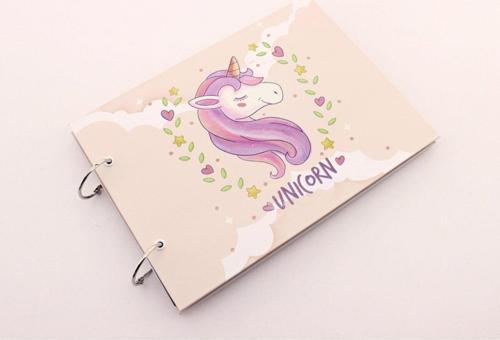 Dekoratif Unicorn Tasarımlı Kendin Yap Fotoğraf Albümü Klaket