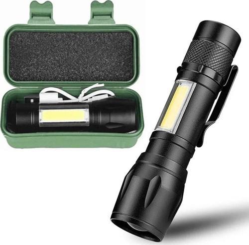 El Feneri Ultra Güçlü Usb Şarjlı El Feneri Orjinal Kutusunda Kullanışlı