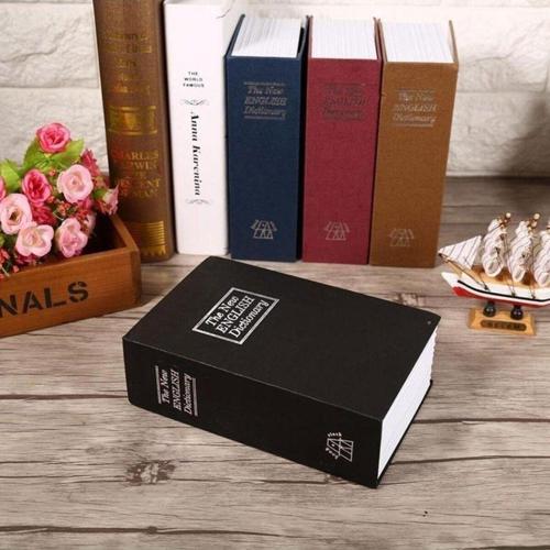 Gizli Kasa Metal Kumbara Siyah Renkli Sözlük Kitap Şeklinde Kasa Siyah Dekoratif Kasa