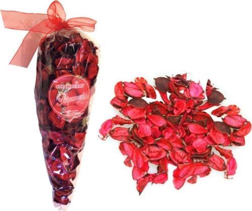 Kırmızı Gerçek Kurutulmuş Gül Yaprağı Koyu Kırmızı 60 Gr Yapay Gül Kırmızı