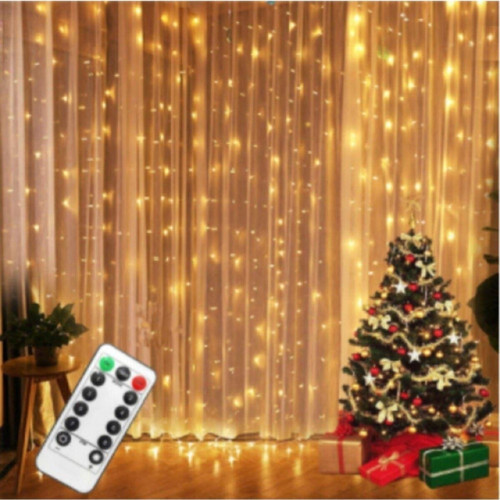 Dekoratif Led Işık Perde Led 2 Metre Kumandalı 8 Ayrı Moda Sahip 2 Mt X 2 Mt Perde Peri Led Usb