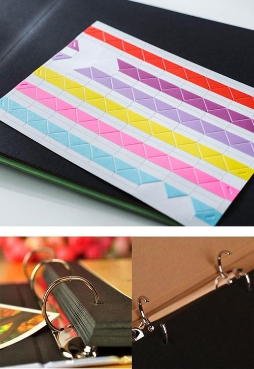 Klaket Kapaklı Siyah Yapraklı Defter Fotoğraf Albümü Yapmaya Uygun