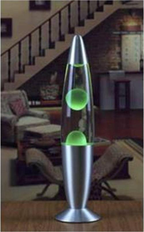 Lav Lambası Gece Lambası Büyük Boy Lav Lambası Lava Lamp Konsept 41 Cm Yeşil