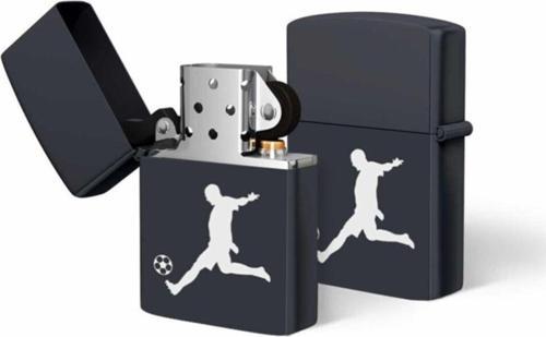 Star Elit Home Futbol Temalı Siyah Benzinli Metal Çakmak