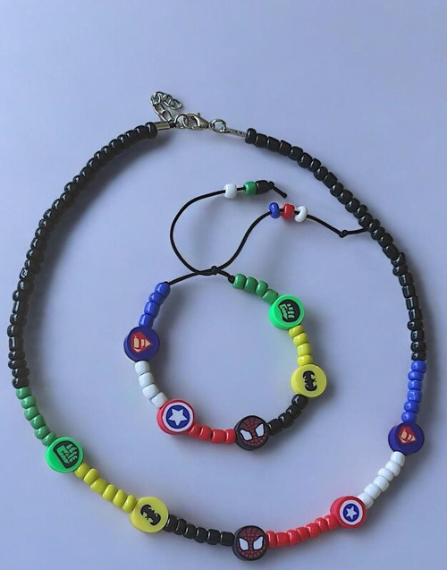 Marvel Kahramanlar Kolye Bileklik Takım