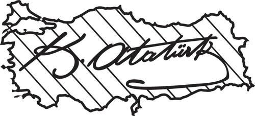 Atatürk İmzası Ve Türkiye Haritası Oto Arka Cam Sticker 20 x 10 cm