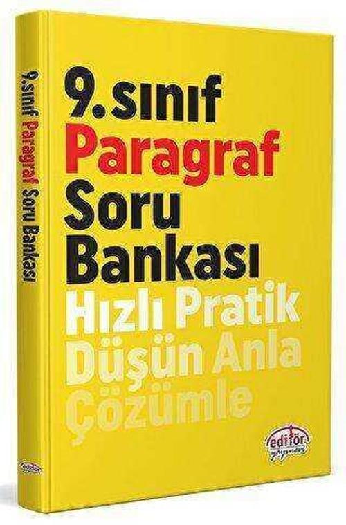 9.SINIF PARAGRAF SORU BANKASI HIZLI PRATİK - EDİTÖR
