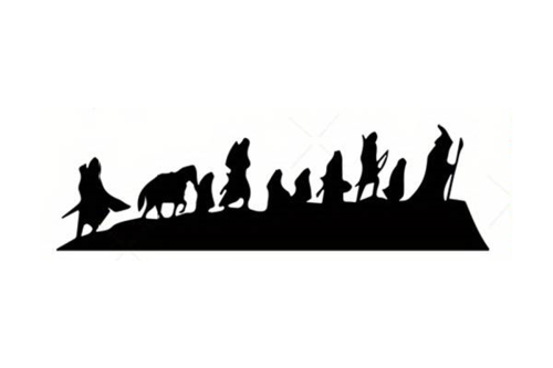 Göç Eden Topluluk Duvar Dekor Sticker 51 x 15 cm