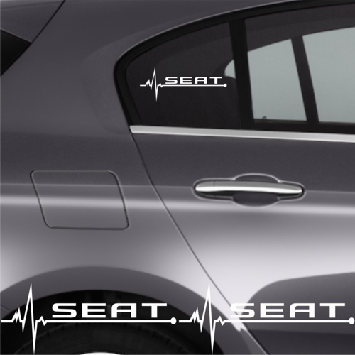 Nabız Ritm Oto Cam Sticker Seat 15 x 4 cm