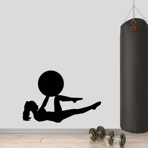 Plates Topu - Kadın Duvar Dekor Sticker 85 x 60 cm