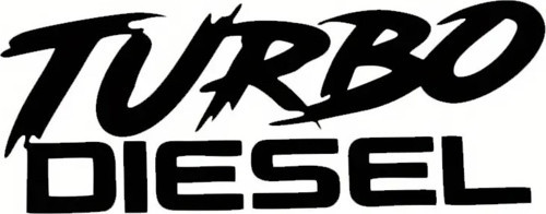 Turbo Diesel Duvar Dekor Sticker 46 x 18 cm
