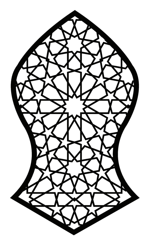 Selçuklu Nalın Desen Duvar Dekor Sticker 30 x 60 cm