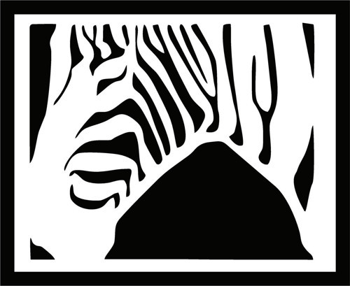 Zebra Tasarım Duvar Dekor Sticker 45 x 45 cm