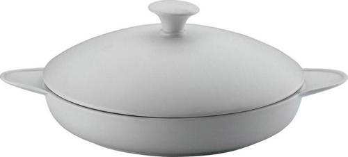 Porflame 21 cm Porselen Kapaklı Tava