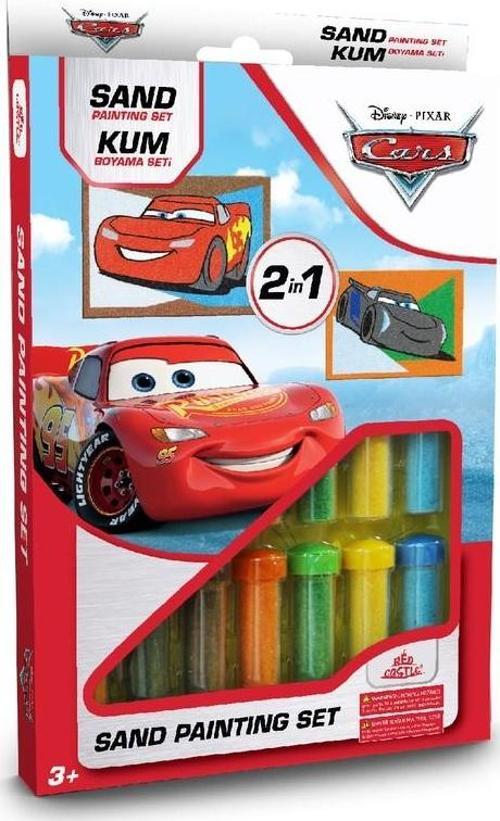 Disney Cars Şimşek Mc Queen Eğitici ve Eğlenceli Kum Boyama Seti-Red Castle DS-29