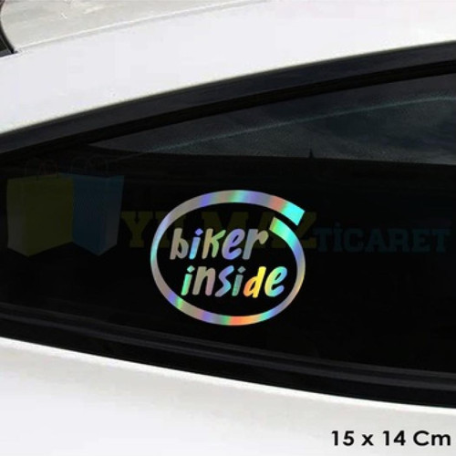 Biker İnside Motosiklet Hologram Oto Sticker