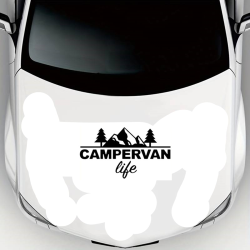 Campervan Life Oto Kaput Sticker 52 x 30 cm