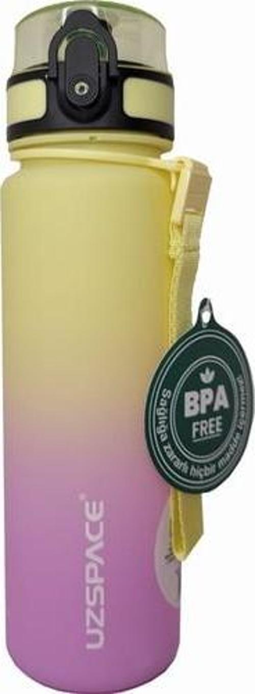 Uzspace Tritan Su Matarası 500ML VGN3026 Yellow -Violet