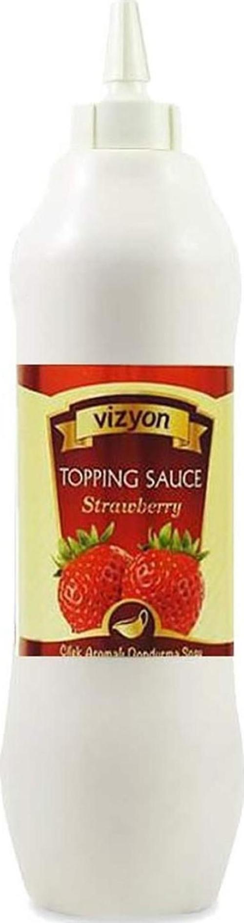 Çilek Aromalı Dondurma Sosu 1 kg(Topping)