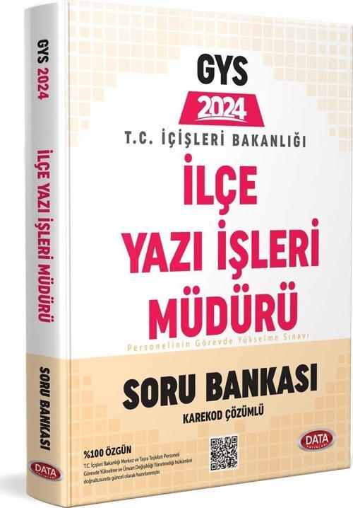 Data 2024 GYS İçişleri Bakanlığı İlçe Yazı İşleri Müdürü Soru Bankası Görevde Yükselme Data Yayın