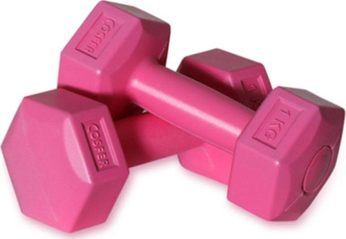 2,5 Kg 1 kg X 2 Adet Plastik Dambıl Pembe