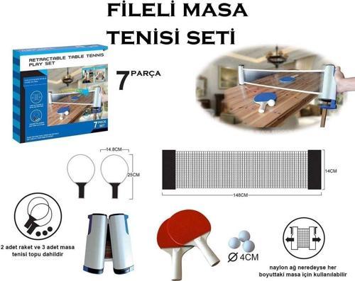 Triathlon / Mesa Masa Tenisi Filesi Portatif Masa Tenisi Raketi Top Seti 2 Raket Ve 3 Top