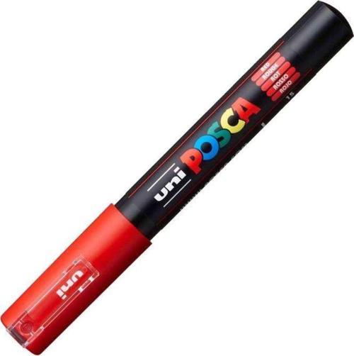 Posca Su Bazlı Boyama Kalemi 0.7 Poster Markörü 0.7 Mm Kırmızı N pc-1m (6 Lı Paket)