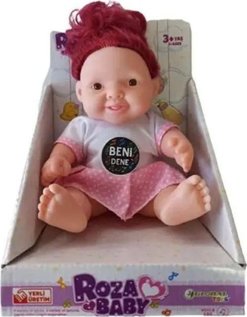 Oyuncak Bebek Sesli Saçlı Tekli Standlı Roza Bebek