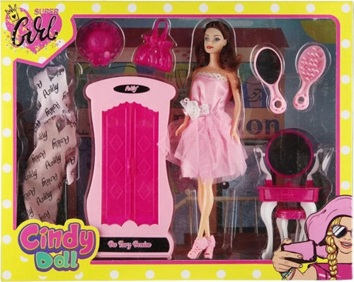 Cindy Dolaplı Makyaj Masalı Bebek