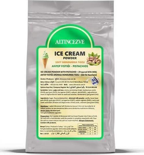 Dondurma Tozu Antep Fıstıklı 1.300 Gr - (5L Süt)