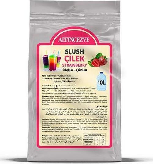 Ice Slush Karlı Buzlu Karlama Tozu | Çilek 1.250 Gr - 10 L