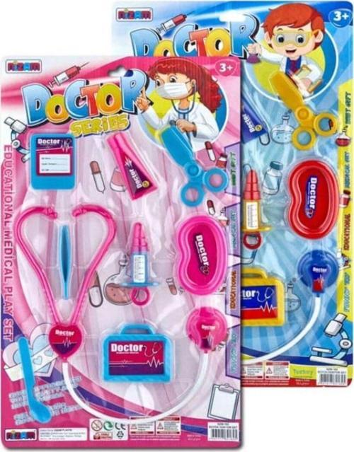 Büyük Boy Pembe Renk Doktor Seti -  Mavi Su Dünyası