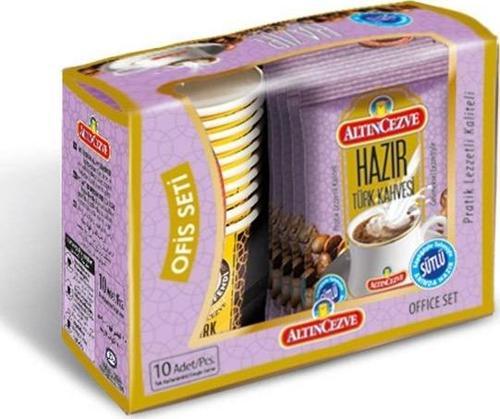 Ofis Seti | Hazır Türk Kahvesi Sütlü-Şekerli 10' lu Paket (10 Adet x 11 Gr)
